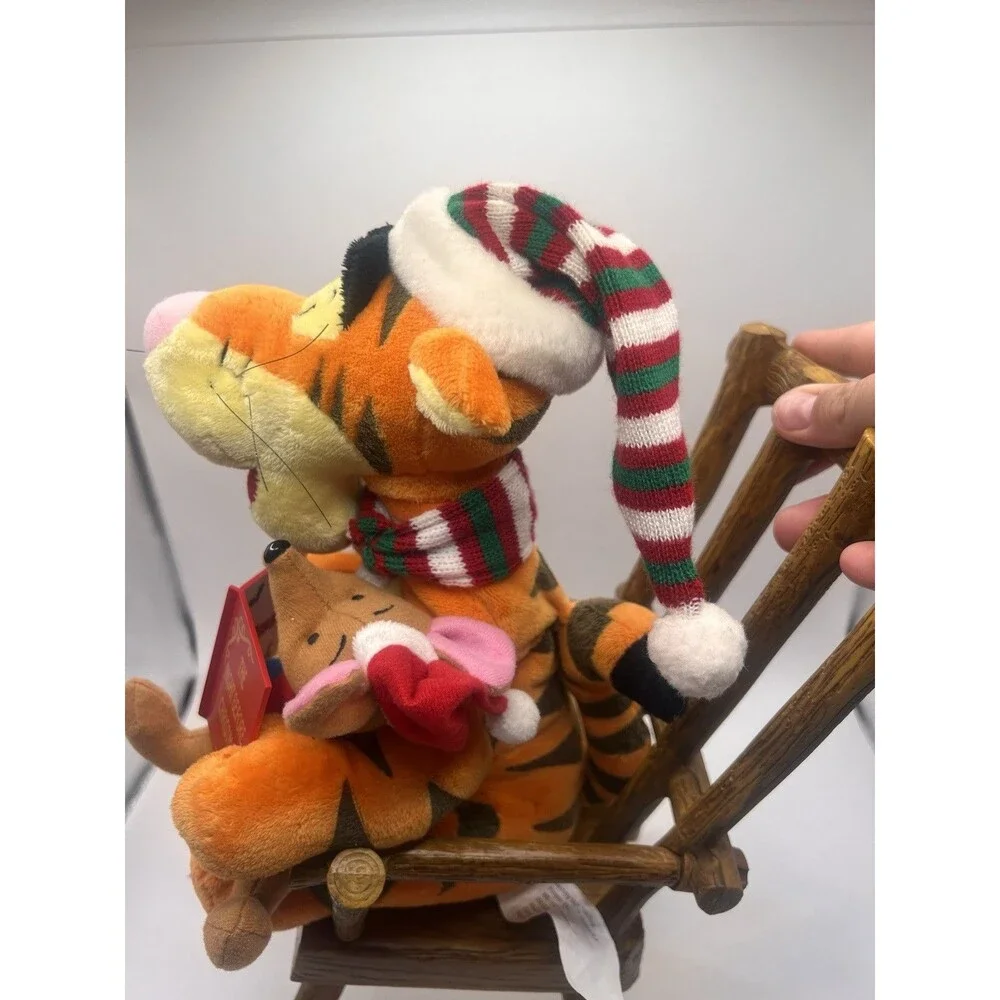 2009 Animated Christmas Winnie the Pooh Tigger And Roo Rocking Chair Untested